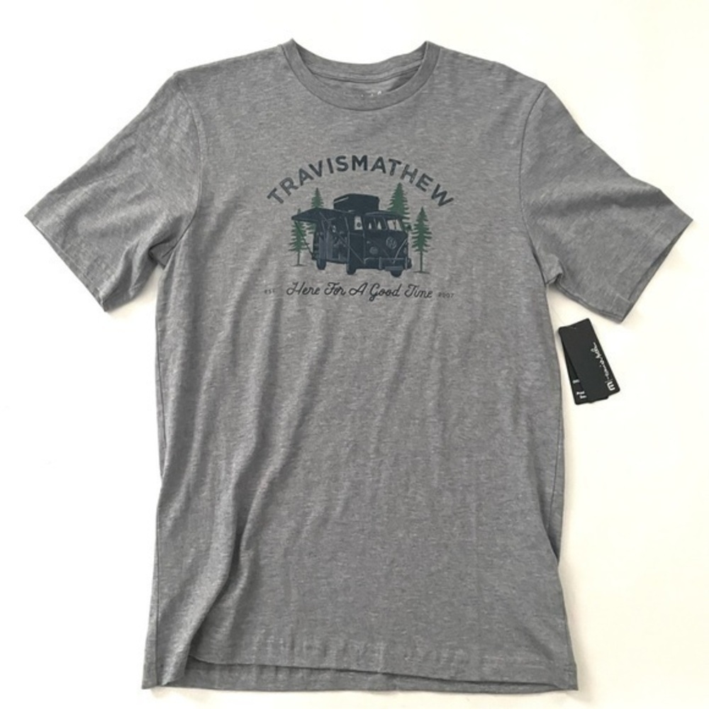 New Travis Mathew Coal Walk Graphic Tee Shirt Size Small